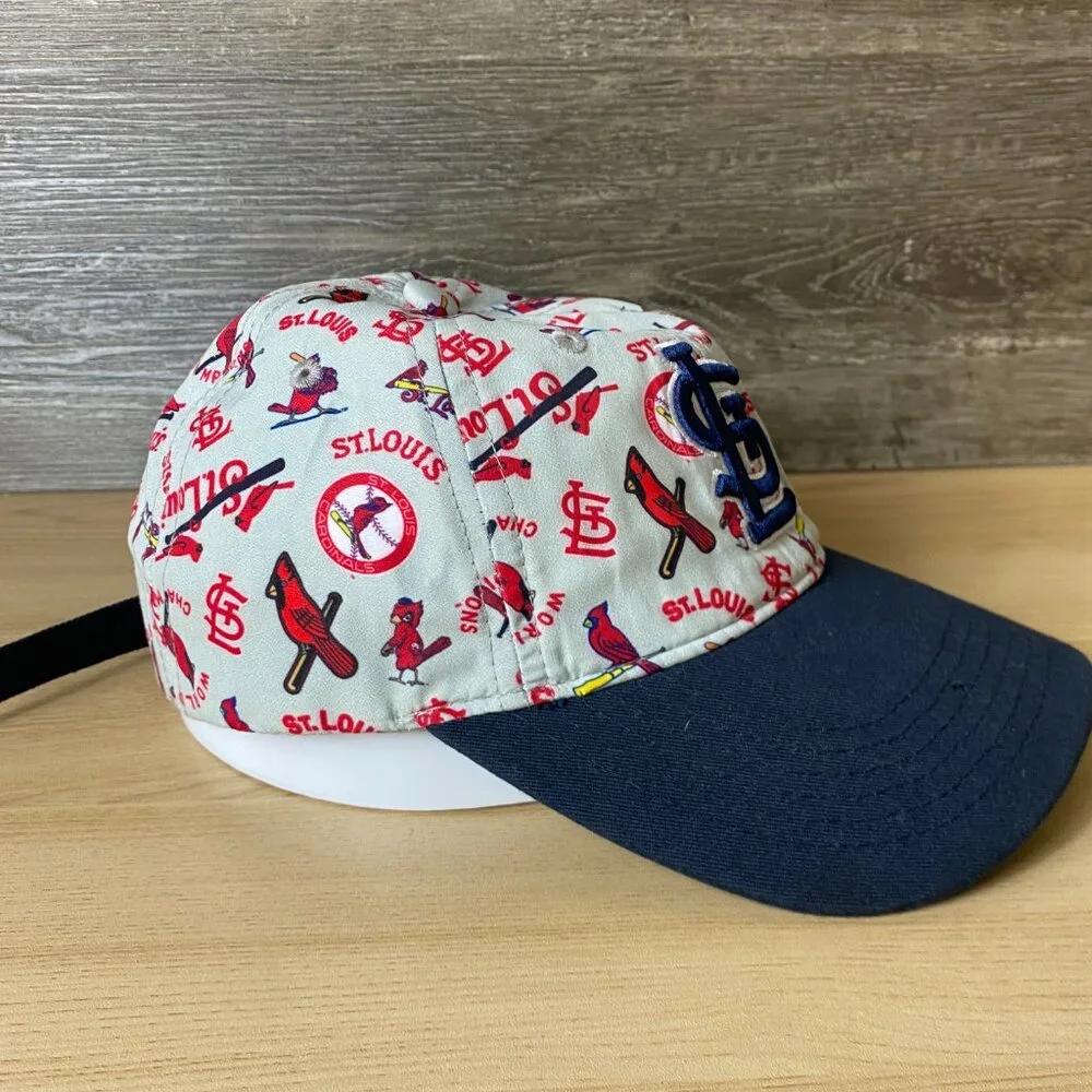 St Louis Cardinals Hat Cap Youth Strap Back Gray‎ Blue Baseball All Over Print